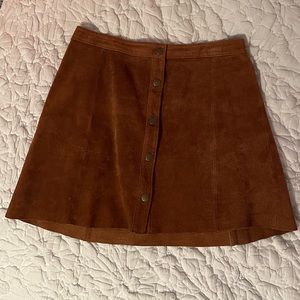Faux Suede Skirt